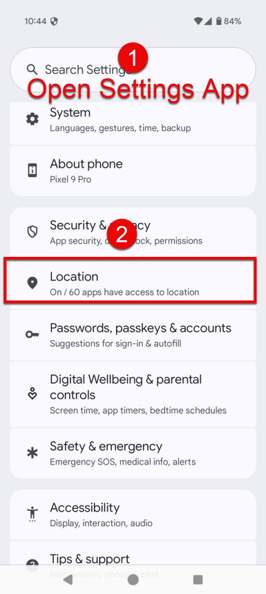 Settings app